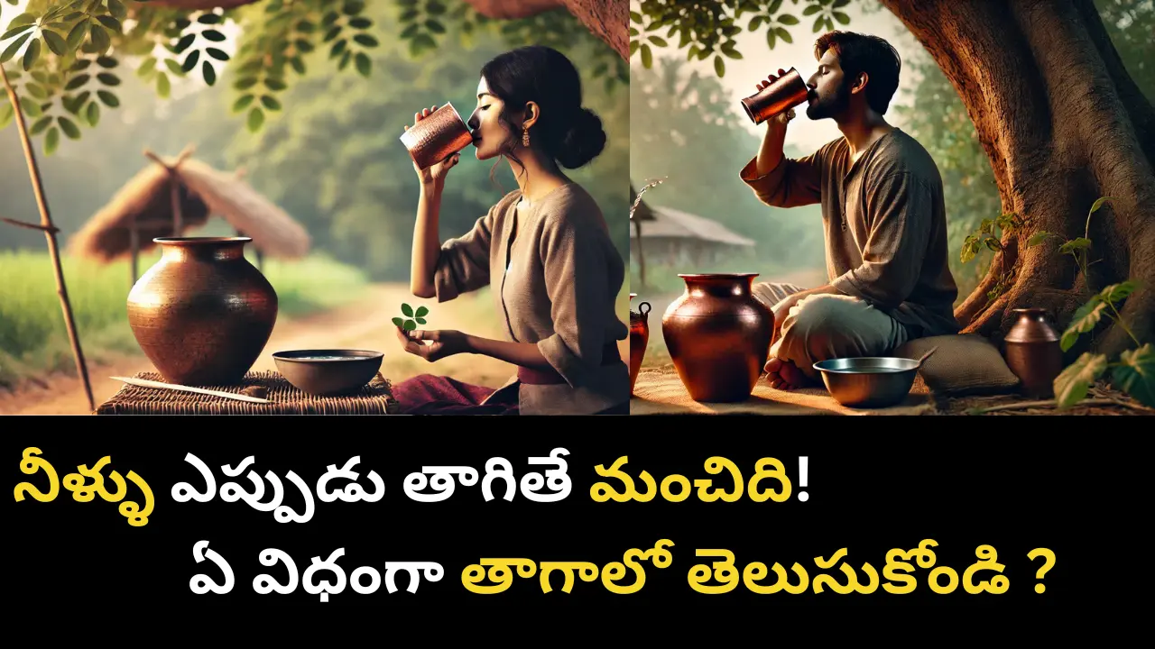 water benefits and which drinking habit gives more health in telugu