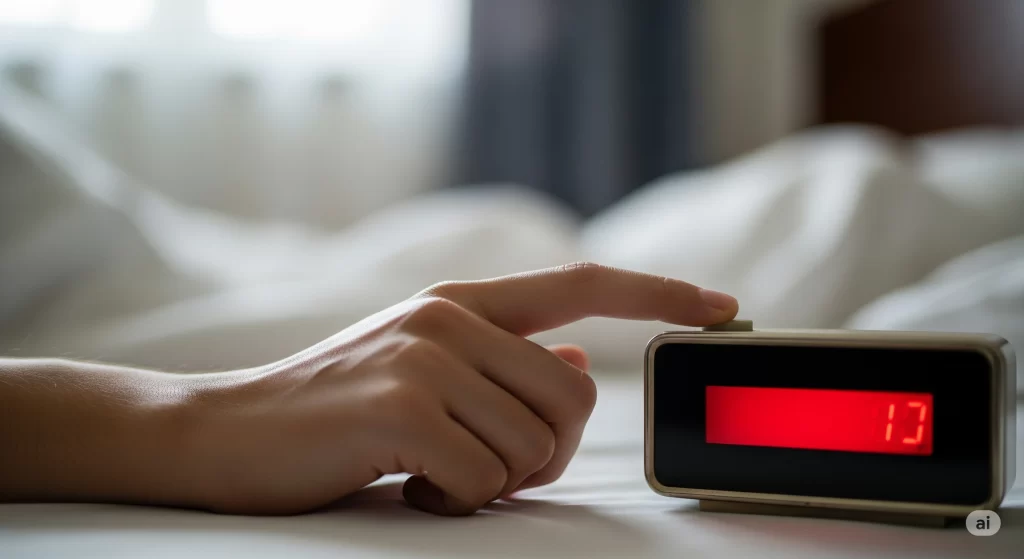Snoozing the alarm