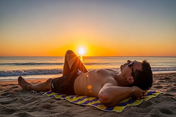 Morning sunbath for improving vitamin D naturally